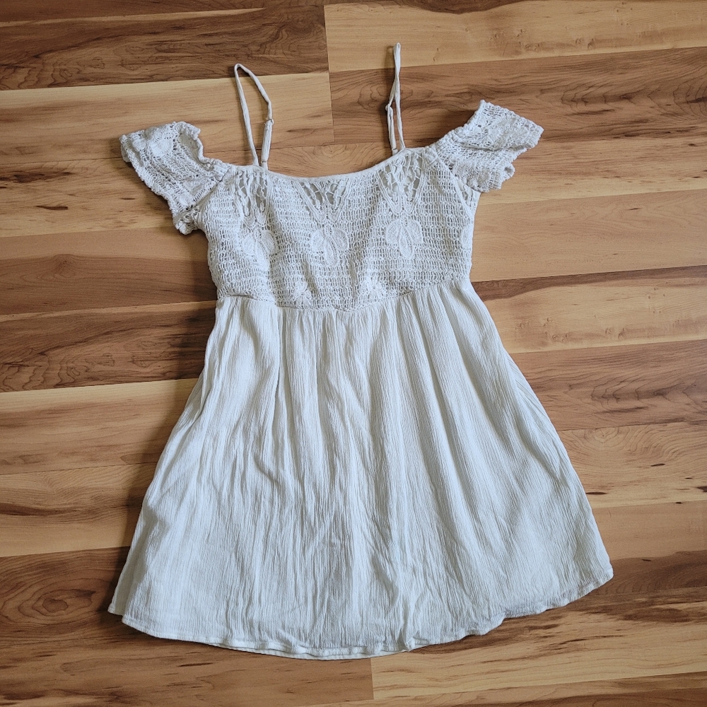 Womens AEO White/Ivory XS/TP Lacey Dress